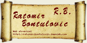 Ratomir Bontulović vizit kartica